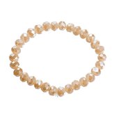 Melady Kralen Armband 30beads*8mm Beige Glas Rond Kralen Armband Dames Armbandjes Sieraden Dames