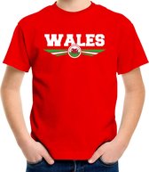 Wales landen t-shirt rood kids - Wales landen shirt / kleding - EK / WK / Olympische spelen outfit M (134-140)