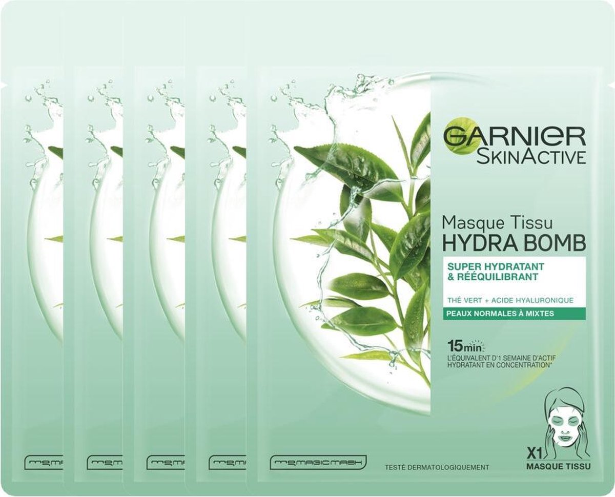 Garnier SkinActive Hydra Bomb Tissue Gezichtsmasker Hydraterend & Regulerend 20x