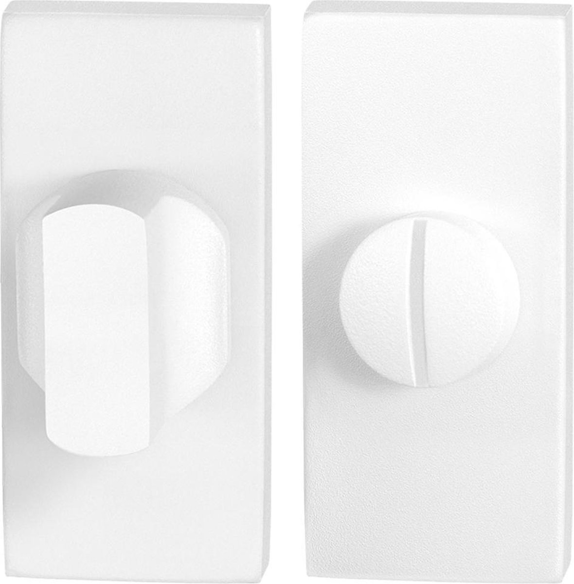 Toiletgarnituur 70x32mm stift 5mm wit grote knop