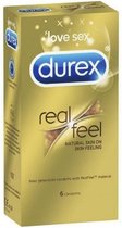 Durex Real Feel - Condooms - Latex-vrij - Extreem Dun - Reservoir - Met Glijmiddel - 12 stuks