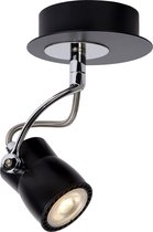 Lucide SAMBA - Plafondspot - Ø 10 cm - LED Dimb. - GU10 - 1x5W 3000K - Zwart