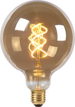 Lucide G125 Filament lamp - Ø 12,5 cm - LED Dimb. - E27 - 1x5W 2200K - Fumé