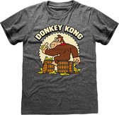 Nintendo - T-Shirt unisexe Chiné foncé Donkey Kong - M