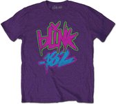 Blink182 Heren Tshirt -L- Neon Logo Paars