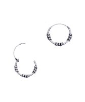 Oorbellen dames | Oorring/oorringen | Zilveren Bali hoops 3 spiralen, 12 mm | WeLoveSilver