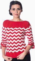 Dancing Days - Vanilla Longsleeve top - 3XL - Rood