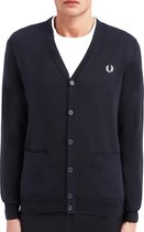 Fred Perry - V-neck Cardigan - Cardigan  - S - Blauw