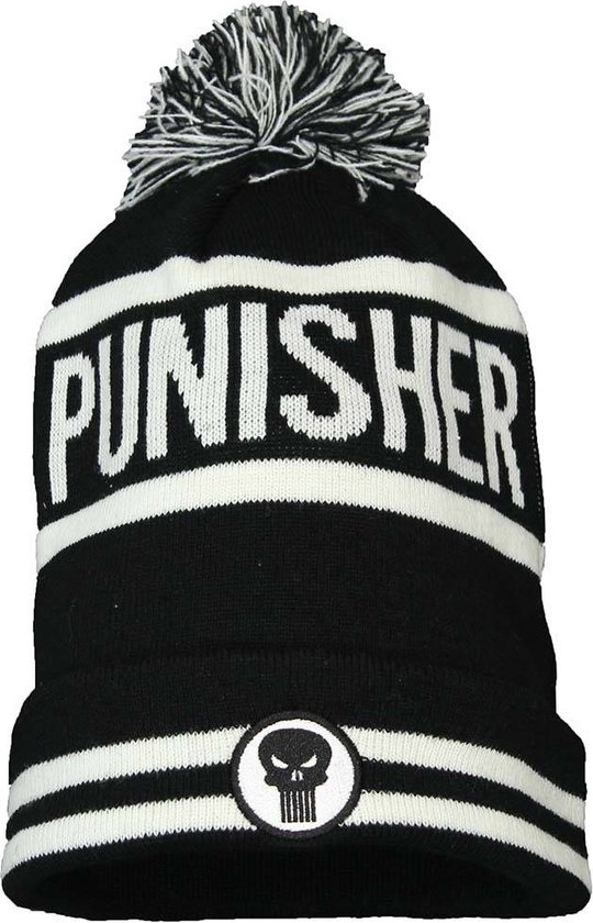 Marvel Comics Punisher Beanie Hat Noir / Blanc