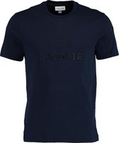 Lacoste Heren T-shirt - Navy Blue - Maat XS