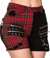 Banned Korte broek -L- Walk the line Zwart/Rood