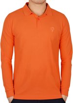 Heren Longsleeve Polo JL High Orange