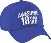 Awesome 18 year old verjaardag pet / cap blauw voor dames en heren - baseball cap - verjaardags cadeau - petten / caps