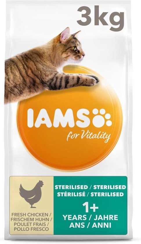 Iams cat adult sterilised - kip - 3 kg