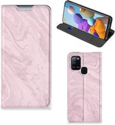 Flip Case Geschikt voor Samsung Galaxy A21s Smart Cover Marble Pink