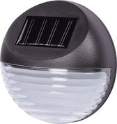4x Solar LED verlichting voor huis/muur/schutting 11 cm zwart - Tuinverlichting - Tuinlampen / wandlamp - Solarlampen op zonne-energie