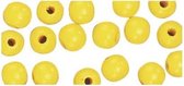 52 stuks gele kralen 10 mm