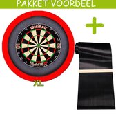 Dartbaan Pro - Blade 5-90 x 300 Inclusief Oche-Dartbordverlichting Basic XL - (Rood)