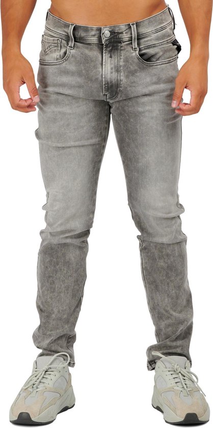 Replay - Replay Jeans Anbass Hyperflex Grijs | Berden Fashion
