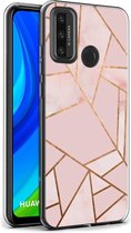 iMoshion Design voor de Huawei P Smart (2020) hoesje - Grafisch Koper - Roze / Goud