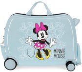 Disney Rolling Suitcase 4 Wheels Enjoy The Day Minnie Mouse Light Grey