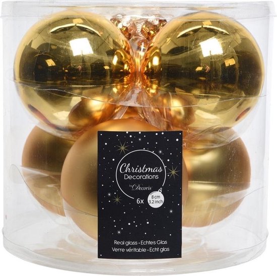 DEUBA® Set van 103 Plastic Kerstballen 3-8cm Mat Glanzend Kerstboomversiering Kerstboomdecoratie Kerstversiering Goud