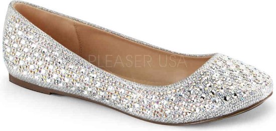Fabulicious Ballerina Shoes- TREAT-06 US Zilverkleurig