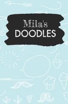 Mila's Doodles: Personalized Teal Doodle Notebook Journal (6 x 9 inch) with 110 dot grid pages inside.