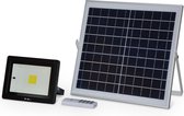 Solar buitenlamp met bewegingsdetector LED 20W met zonnepaneel, afstandsbediening, koud wit, 6000mAh lithiumbatterij