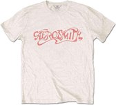 Aerosmith - Classic Logo Heren T-shirt - XL - Creme