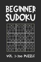 Beginner Sudoku Vol.3 200 Puzzle: Puzzle Book, hard,9x9, 2 puzzles per page