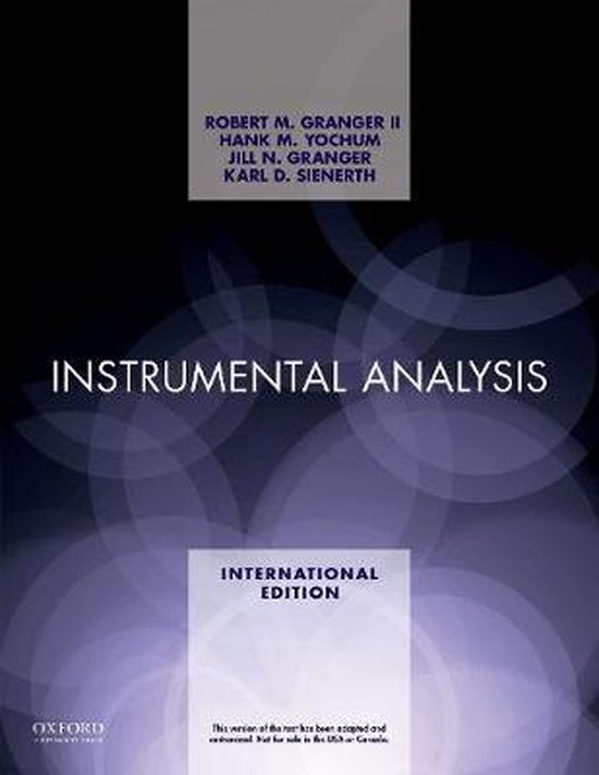 Instrumental Analysis XE 9780199942343 Robert M. Granger Boeken