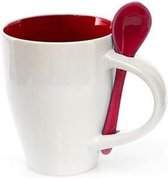 Mok met Lepeltje (350 ml) Tweekleurig 149459