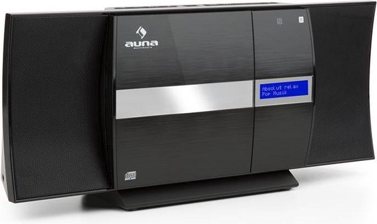 Auna V-20 DAB+ Verticale stereo set met cd speler en radio - Stereo installatie met bluetooth, USB-, AUX- en koptelefoonaansluiting - Zwart
