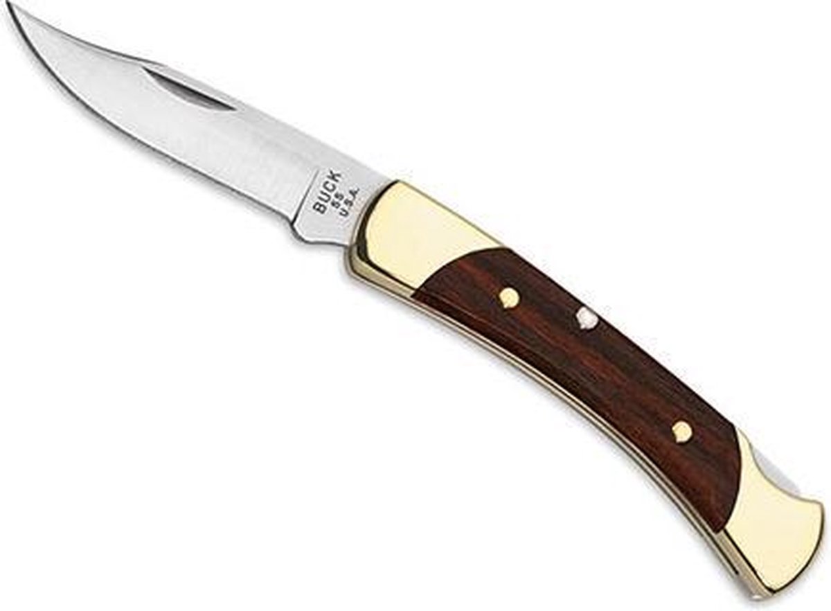 Buck The 55 Zakmes Inklapbaar - walnoothout handgreep - 15 cm