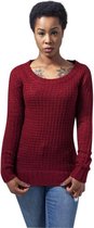 Urban Classics Sweater/trui -S- Long Wideneck Rood