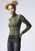 Urban Classics Sweater/trui -M- Short Turtleneck Groen
