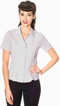 Dancing Days Blouse -M- LOU LOU Wit/Zwart