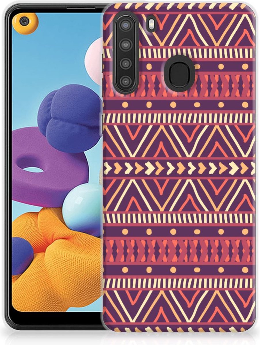 Samsung Galaxy A21 TPU bumper Aztec Paars