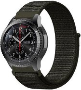 Shop4 - Bandje voor Samsung Galaxy Watch Active Bandje - Nylon Donker Groen