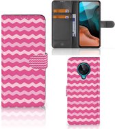 Hoesje ontwerpen Xiaomi Poco F2 Pro GSM Hoesje ontwerpen Waves Pink