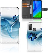 GSM Hoesje Huawei P Smart 2020 Telefoonhoesje Portemonnee Vlinders