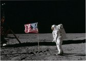 Armstrong photographs Buzz Aldrin (maanlanding) - Foto op Posterpapier - 59.4 x 42 cm (A2)