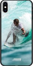 iPhone Xs Max Hoesje TPU Case - Boy Surfing #ffffff