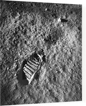 Apollo 11 lunar footprint (maanlanding) - Foto op Plexiglas - 40 x 40 cm