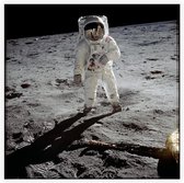 Buzz Aldrin walks on the moon (maanlanding) - Foto op Akoestisch paneel - 120 x 120 cm
