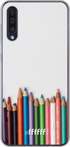 Samsung Galaxy A50s Hoesje Transparant TPU Case - Pencils #ffffff