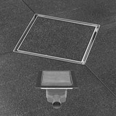 Siphon de sol Easy Drain Aqua Plus Quattro 15x15 cm avec grille MSI-6, inox brossé