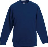 Fruit Of The Loom Kinderen Unisex Raglan mouwen Sweatshirt (Marine)