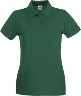 Fruit Of The Loom Vrouwen Dames-Fit Premium Poloshirt Met Korte Mouwen (Bottle Groen)